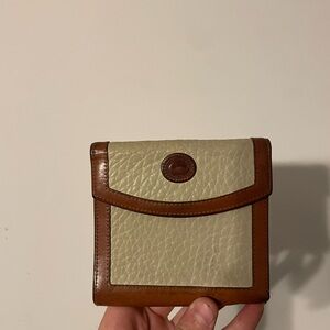 Dooney & Bourke Brown and Cream Leather Wallet